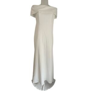 Lulu's Exceptional Romance Off Shoulder Mermaid Maxi Dress Wedding Bridal Small